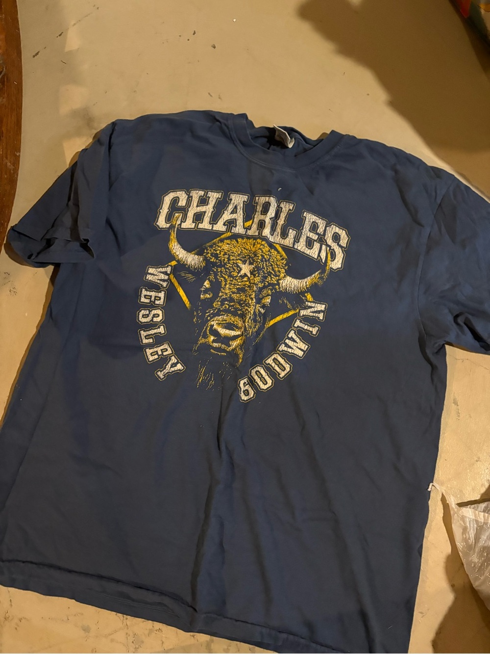 Charles Wesley Godwin Graphic Blue Short-Sleeve Men's T-Shirt
